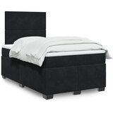  Krevet box spring s madracem crni 120 x 190 cm baršunasti | shoptok.hr