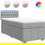 Maison Chic Box spring postelja - Vzmetna postelja z vzmetnico svetlo siva 90x200 cm blago SL11087, (21902149) | Shoptok.si