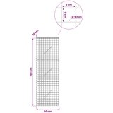  Gabion s 5 mm žicom i mrežom 5x5 cm 50x10x150 cm | shoptok.hr