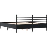  Okvir za krevet crni 160x200 cm konstruirano drvo i metal | shoptok.hr