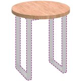 vidaXL Nepremična površina Svetlo rjava Ø 70 x 4 cm Trda hrastovina | Shoptok.si