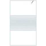 Pregrada za tuš bijela 115 x 195 cm s prozirnim staklom ESG | shoptok.hr