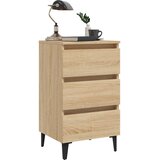 Noćni ormarić s metalnim nogama boja hrasta 40 x 35 x 69 cm | shoptok.hr
