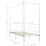  Za krevet s nadstrešnicom bijeli metalni 100 x 200 cm | shoptok.hr