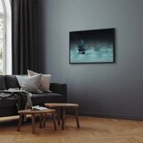  Slika - Night Waves (1 Part) Wide - Second Variant 90x60 U crnom drvenom okviru | shoptok.hr