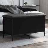  Klupa za pohranu crna 82 x 42 x 45 cm od konstruiranog drva Cijene