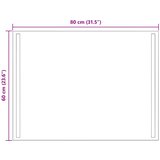  LED kupaonsko ogledalo s ogledalom *Transparent*an 80 x 60 cm | Eponuda.ba
