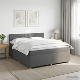  Boxspring krevet s madracem Tamnosiva 140 x 200 cm Tkanina 144 x 200 x 100.5 cm u