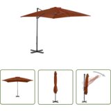  The Living Store Vrtni senčnik z aluminijastim drogom terakota 250x250 cm - Previsni Senčnik, (21742529) Cene