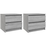 Furnova Nočna omarica 2 kosa siva sonoma 50x39x43,5 cm konstruiran les, (21927287) | Shoptok.si