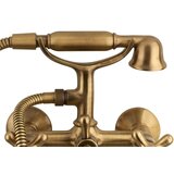 Paffoni IR023BR Ricordi stenska armatura za kad z ročno prho retro izgleda bronasta | Shoptok.si