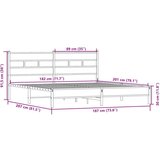 vidaXL Metalni okvir kreveta bez madraca boja hrasta sonome 180x200 cm | shoptok.hr
