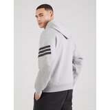 Adidas Športna jopa na zadrgo siva / črna | Shoptok.si