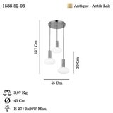 Opviq Luster Kabo-52-03, O19, 12cm, IP20 zlatno-bijela boja | Eponuda.ba