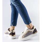 Gemre Brown-beige glitter sneakers Briercliff | ePonuda.com