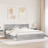  Okvir za krevet s uzglavljem Siva Sonoma 200 x 200 cm | shoptok.hr