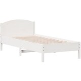  The Living Store Posteljni okvir brez vzmetnice bel 90x200 cm trdna borovina - Posteljni Okvir, (21497850) | Shoptok.si
