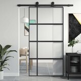  Klizna vrata crna 102,5x205 cm od kaljenog stakla i aluminija Cijene