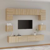  8-dijelni set TV ormarića boja hrasta sonome konstruirano drvo | Eponuda.com