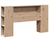vidaXL Krevet s regalom za knjige bez madraca 160x200 cm masivno drvo | shoptok.hr