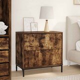 vidaXL Noćni ormarić s ladicama Dimljeni hrast 63.5 x 36 x 61 cm | shoptok.hr