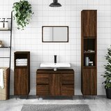 Maison Chic Kopalniška omarica - Kopalniški kabinet rjavi hrast 80x33x60 cm inženirski les, (21794461) | Shoptok.si