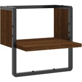 vidaXL Stenska polica s prečko rjavi hrast 30x25x30 cm, (20915481) Cene