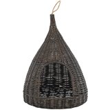  Kućica za mačke s jastukom siva 40 x 60 cm od prirodne vrbe | shoptok.hr