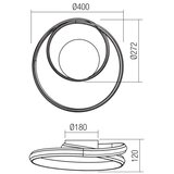  Redo 01-4355 - LED prigušiva zidna svetiljka TORSION LED/30W/230V zlatna | Eponuda.com