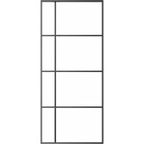  Klizna vrata od mutnog stakla ESG i aluminija 90 x 205 cm crna | shoptok.hr