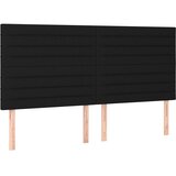  The Living Store Posteljno vzglavje 4 kosa črn 100x5x78/88 cm blago - Vzglavje, (21502624) | Shoptok.si