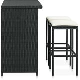  3-dijelni barski set od poliratana crni | shoptok.hr