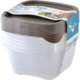 Pobeda Compani Doo Frigo posuda četvrtasta, 1.2l, set od 5, Moka | Eponuda.com