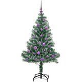  Umjetno Božićno Drvo s Snježnim Flokom i LED Svjetlom 150 cm | shoptok.hr