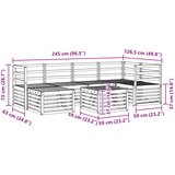  Set vanjskih sofa 7 pcs Bijela Poliester | Eponuda.ba