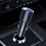 hoco. Avto polnilec (NZ3 Clear Way) - 2xUSB Type-C QC 3.0 PD 40W 3A - črn | Shoptok.si