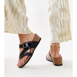 Gemre Black metallic wedge sandals Donata | Shoptok.si