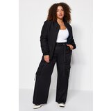 Trendyol Curve Black Wide Leg Parachute Woven Trousers | Shoptok.si