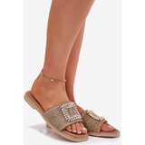 ARTIKER Women's Flat Sandals With Weaving And Decoration Beige | Shoptok.si