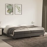  Okvir za krevet s oprugom tamnosivi 200x200 cm baršunasti | shoptok.hr
