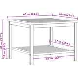  Bocni stol Prirodna nafta 60 x 60 x 45 cm Čvrsto drvo akacije | shoptok.hr