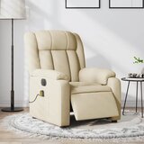 Maison Chic Električni masažni stol - Relax naslanjač krem blago, (22061331) | Shoptok.si