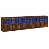  Komoda s LED svjetlima boja dimljenog hrasta 283x37x67 cm | shoptok.hr