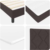 Box Spring Krevet s Madracem Tamnosmeđi 200x200 cm Tkanina | shoptok.hr
