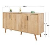 Hanah home komoda s ladicama, krem | Eponuda.ba