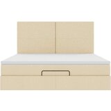  Otomanski krevet s madracem i LED krem 180x200cm od tkanine | shoptok.hr