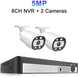 Oem Varnostni sistem kamer, 8 kanalov, AI zaznavanje ljudi -8CH NVR 2PCS CAM 5MP -1T Vgrajeni HDD, (5000137610) | Shoptok.si