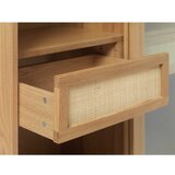 Unique Furniture Vitrina v hrastovem dekorju z drsnimi vrati v naravni barvi 110x160 cm Barrali – | Shoptok.si
