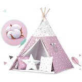 Nukido Teepee šator za djecu s svjetlima -bijelo rozi | shoptok.hr