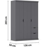 Boxxx OMARA ZA OBLAČILA, temno siva | Shoptok.si